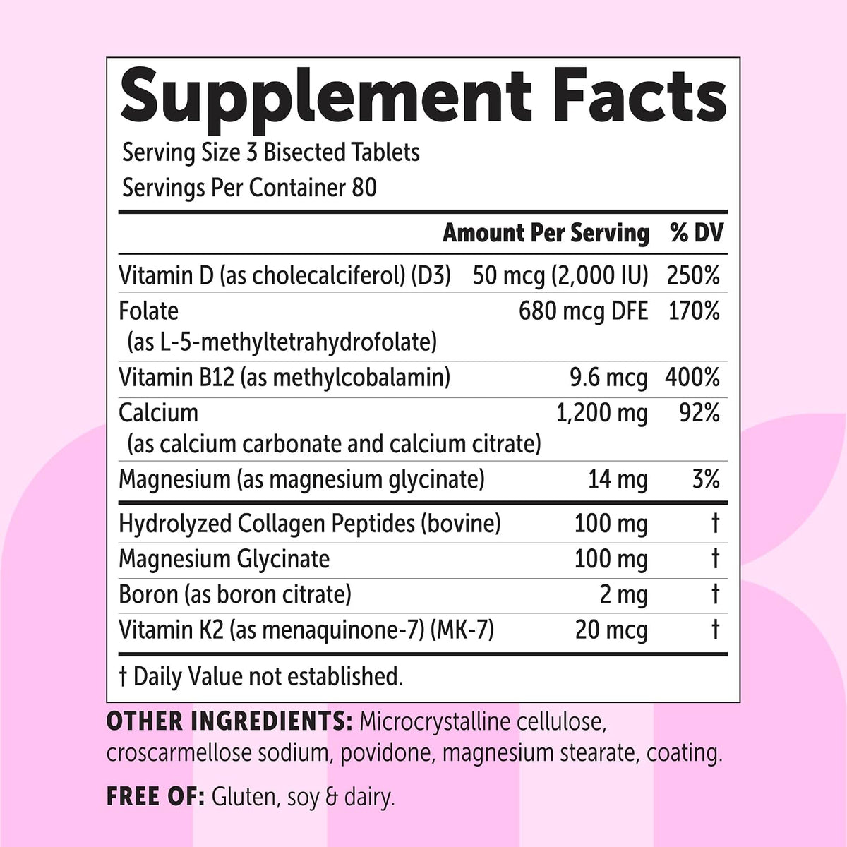 Nutraharmony bone health support supplement packaging