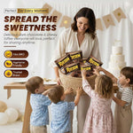 Back label of the Riesen Espresso candy package displaying product details and manufacturer information by August Storck KG.