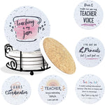 KCT teacher appreciation ceramic coasters front view