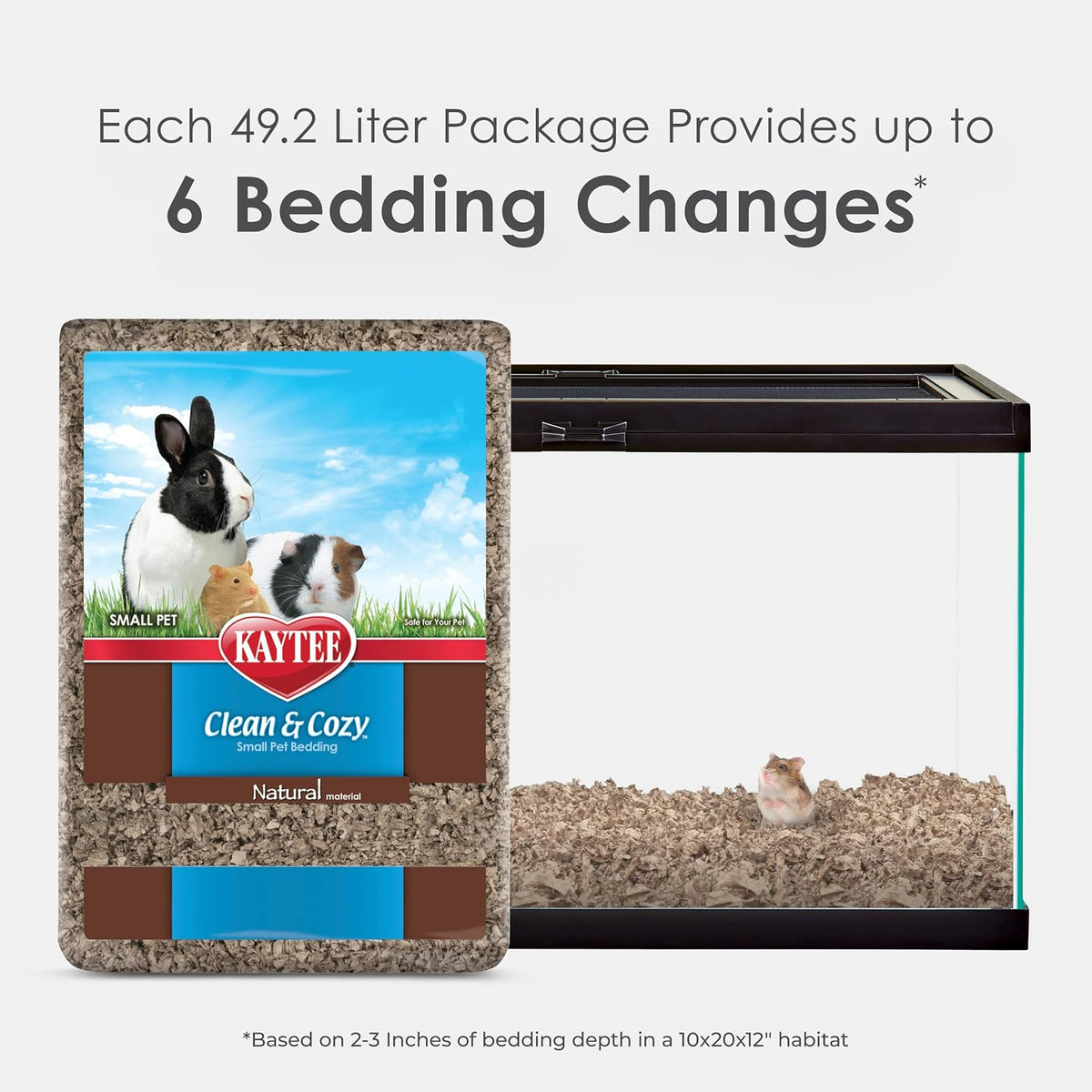 Kaytee small animal paper bedding bag showing natural texture