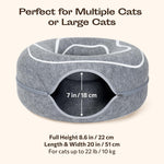 Close up of scratch resistant felt material on Meowfia cave