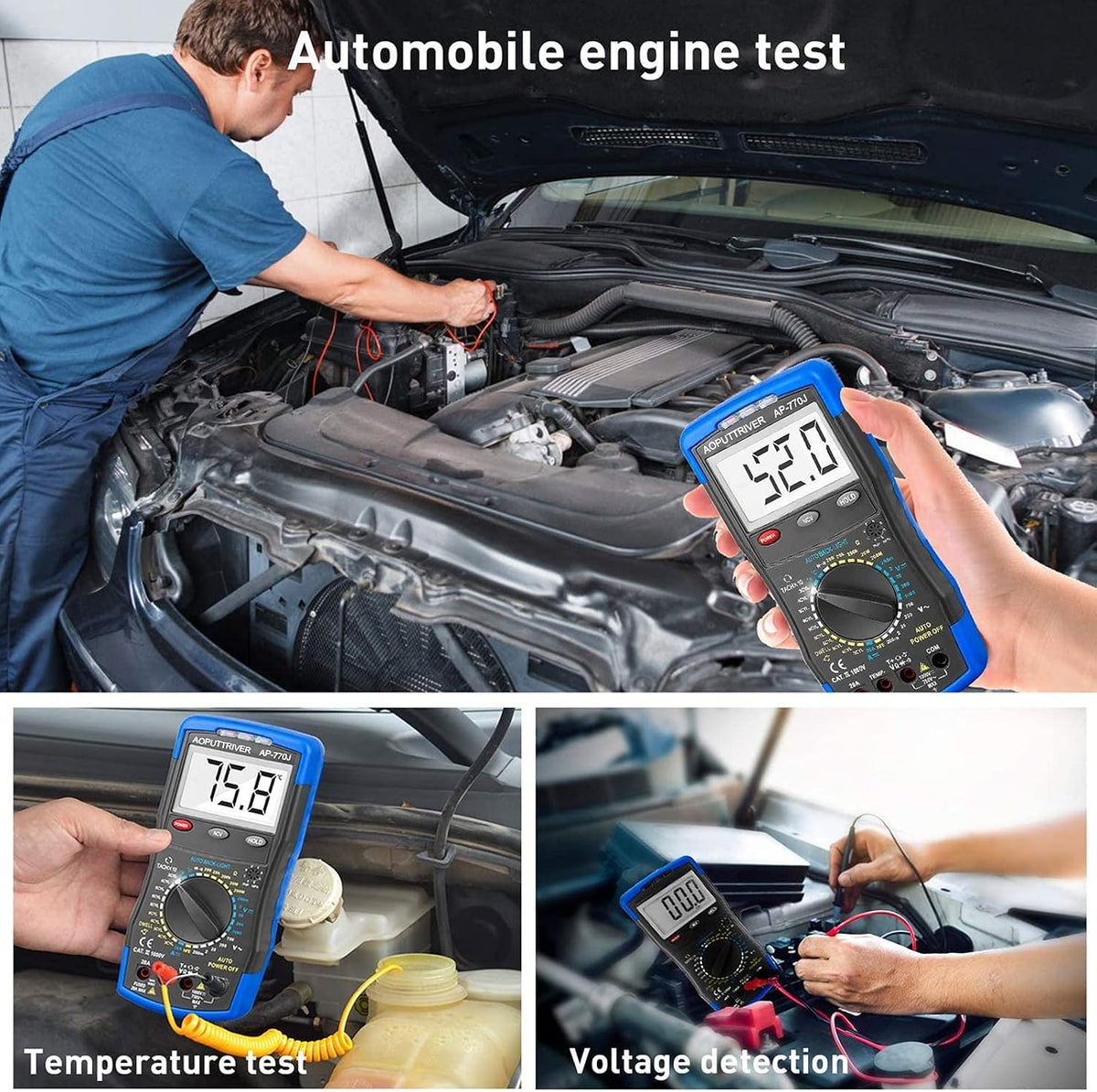AOPUTTRIVER digital multimeter packaged components and accessories
