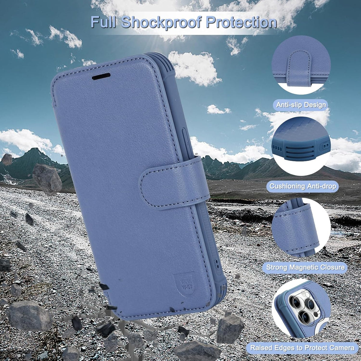 Vanavagy shockproof phone case side profile