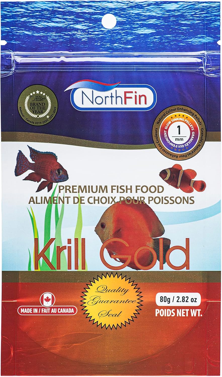 Northfin Krill Pro Fish Food, Slow-Sinking Pellets, 1mm, 250g | Krill Pro Formula; slow-sinking pellets for carnivorous & omnivorous fish; whole Antarctic krill meal; crafted in Canada - Image 10