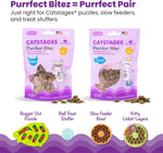 BPA free composite interactive cat toy with swiveling leaf flippers