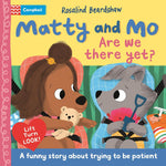 Campbell Books Matty and Mo Are We There Yet board book front view cover.