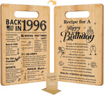 50th Birthday Gifts for Women Men, 1976 Cutting Board | 1976 Birthday Gifts Ideas for Her, Back in 1976 & Recipe Double Sided, Cool Present for 50 Year Old Women Men Birthday Gift - Image 9