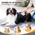 Siulmkot pet brush being used on a cat for deshedding