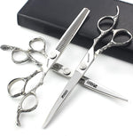 Sharonds 7 inch hair styling scissors ergonomic grip display