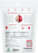 Micro Ingredients Pomegranate Juice Powder supplement facts label