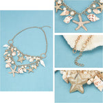 PH PandaHall golden shell bib necklace styled