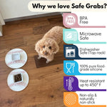 Safe Grabs silicone splatter guard covering a bowl