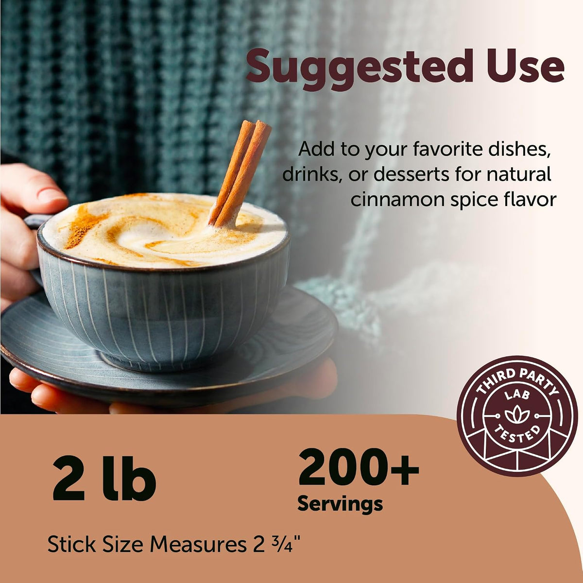 Micro Ingredients organic cinnamon spice in a glass bowl