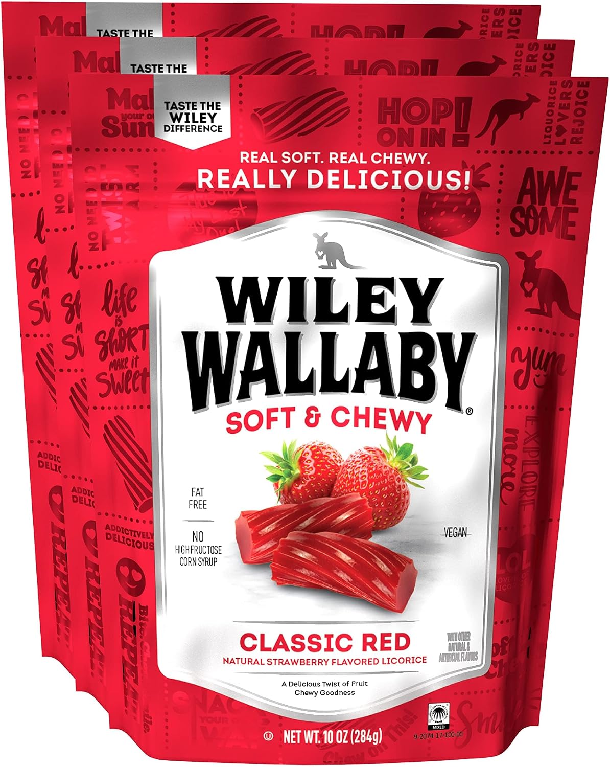 Wiley Wallaby Strawberry Licorice 24 Ounce Classic Gourmet Soft & Chewy Australian Red Licorice Candy Twists, 2 Pack - Image 11