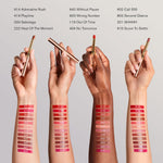Estee Lauder hydrating and plumping lipstick in rose gold fluted case