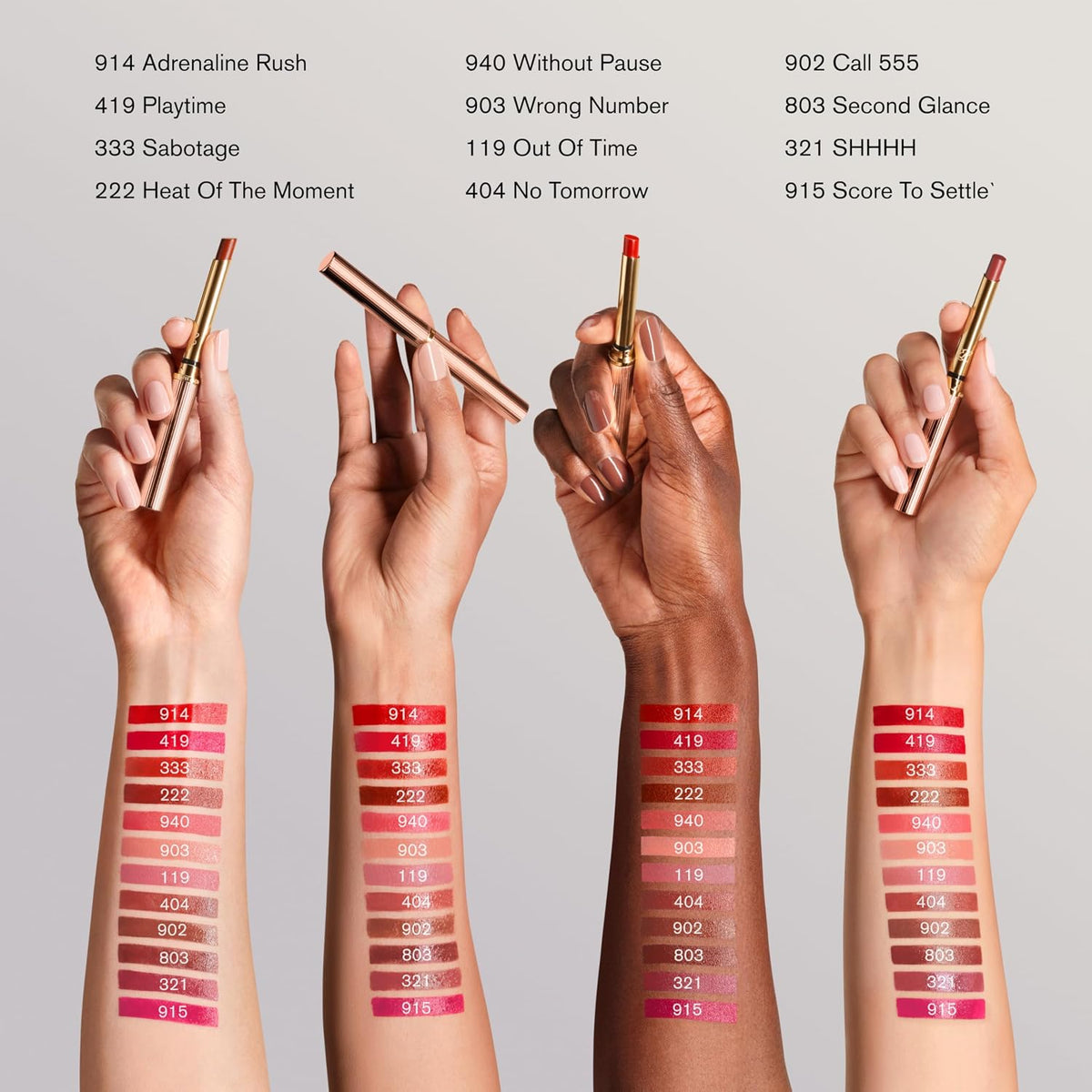 Estee Lauder hydrating and plumping lipstick in rose gold fluted case
