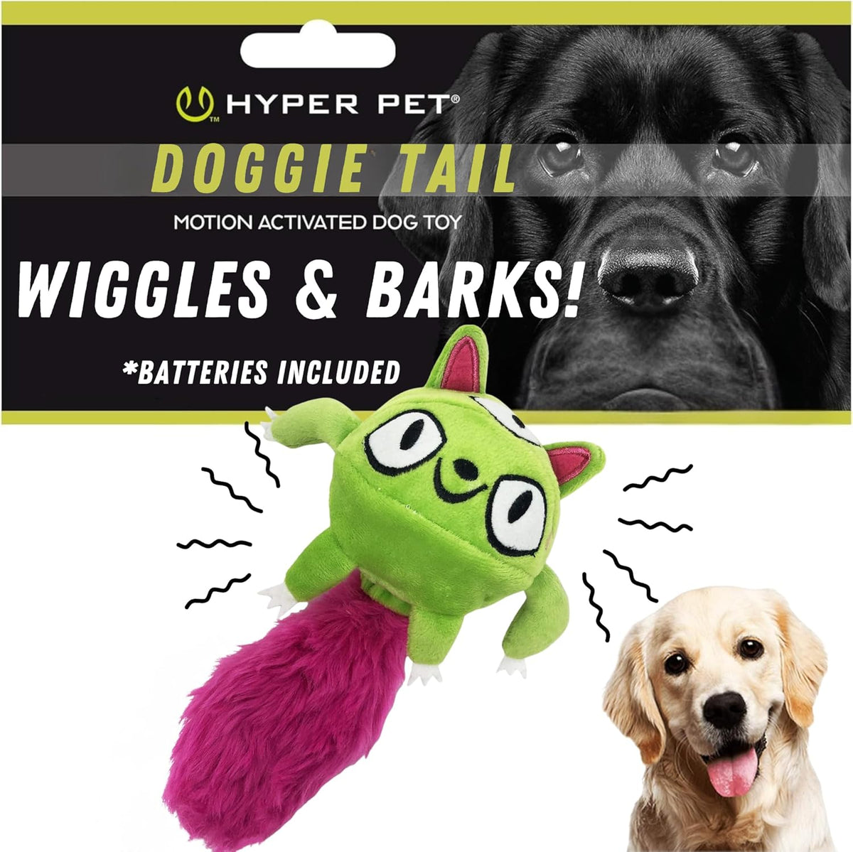 Hyper Pet Doggie Tail Interactive Plush Automatic Dog Toys, Durable, Wiggles, Vibrates, and Barks, Batteries Included, for All Dog Breeds, Boredom Buster - Image 14