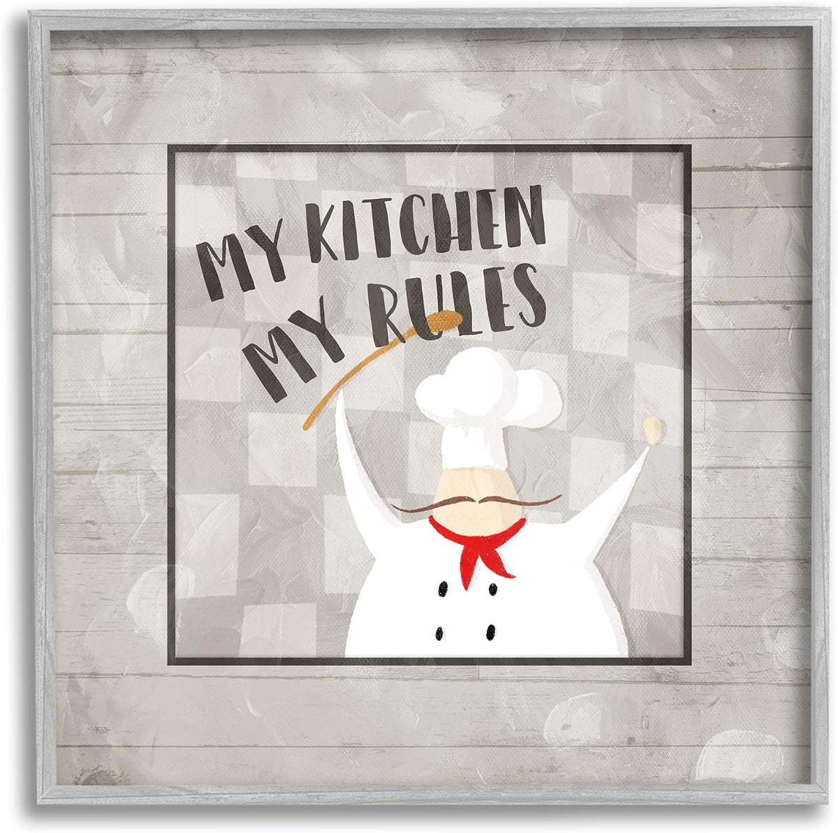 Kitchen Rules Chef Humor Typography, 17 x 17 Inch Framed Gicle Print | Stupell Industries | Black, 17 x 17 Inches, Easy to Hang and Sturdy, Made in USA, by Milli Villa - Image 10