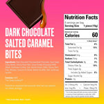 SkinnyDipped chocolate bites pouch packaging close up
