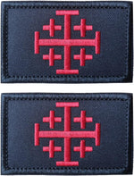 AliPlus 2PCS Knights Jerusalem Holy Sepulchre Morale Patches Hook and Loop | Embroidered,Knight Tactical Military Patch,Versatile Tactical Attachment,Applique Fastener,3*2 inch,Black White - Image 9
