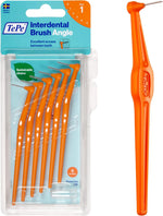 TePe angled interdental brush orange front view packaging