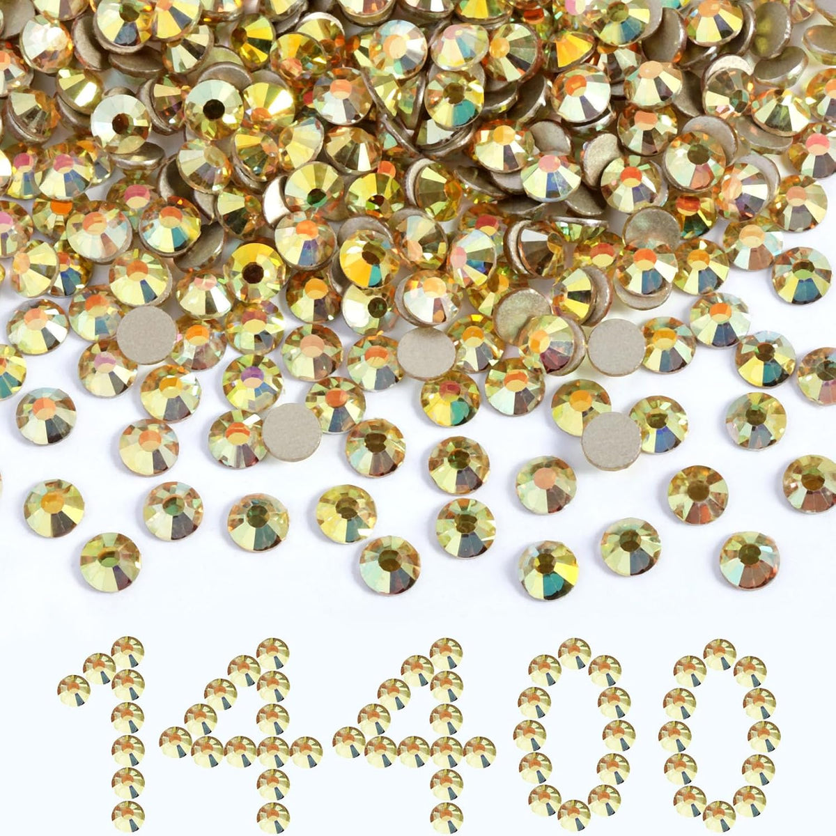Beadsland Flatback Rhinestones Bulk,14400pcs Crystal Rhinestones for Nails Crafts DIY Decoration, Crystal, SS16, 3.8-4.0mm - Image 14