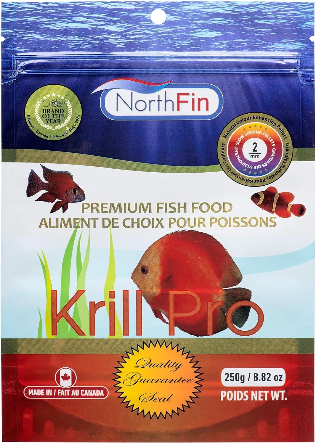 Northfin Krill Pro fish food front view packaging