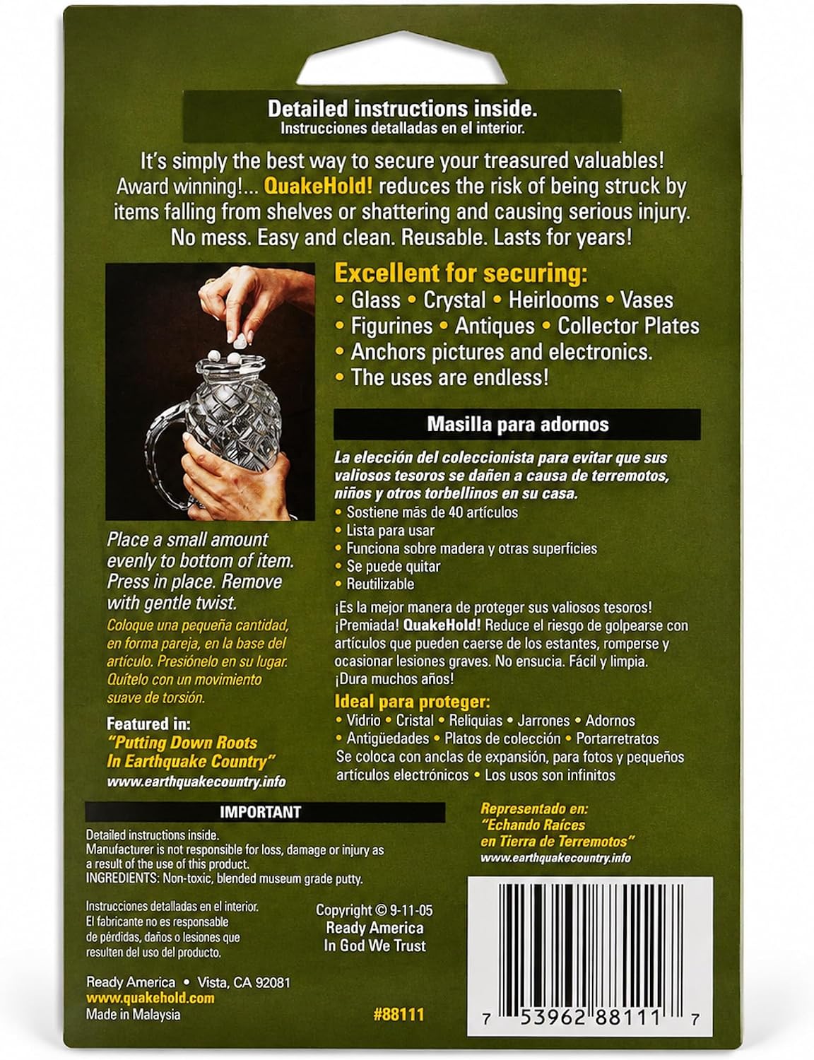 QuakeHold! 88111 Museum Putty 2.64 oz, Neutral Adhesive - Image 2