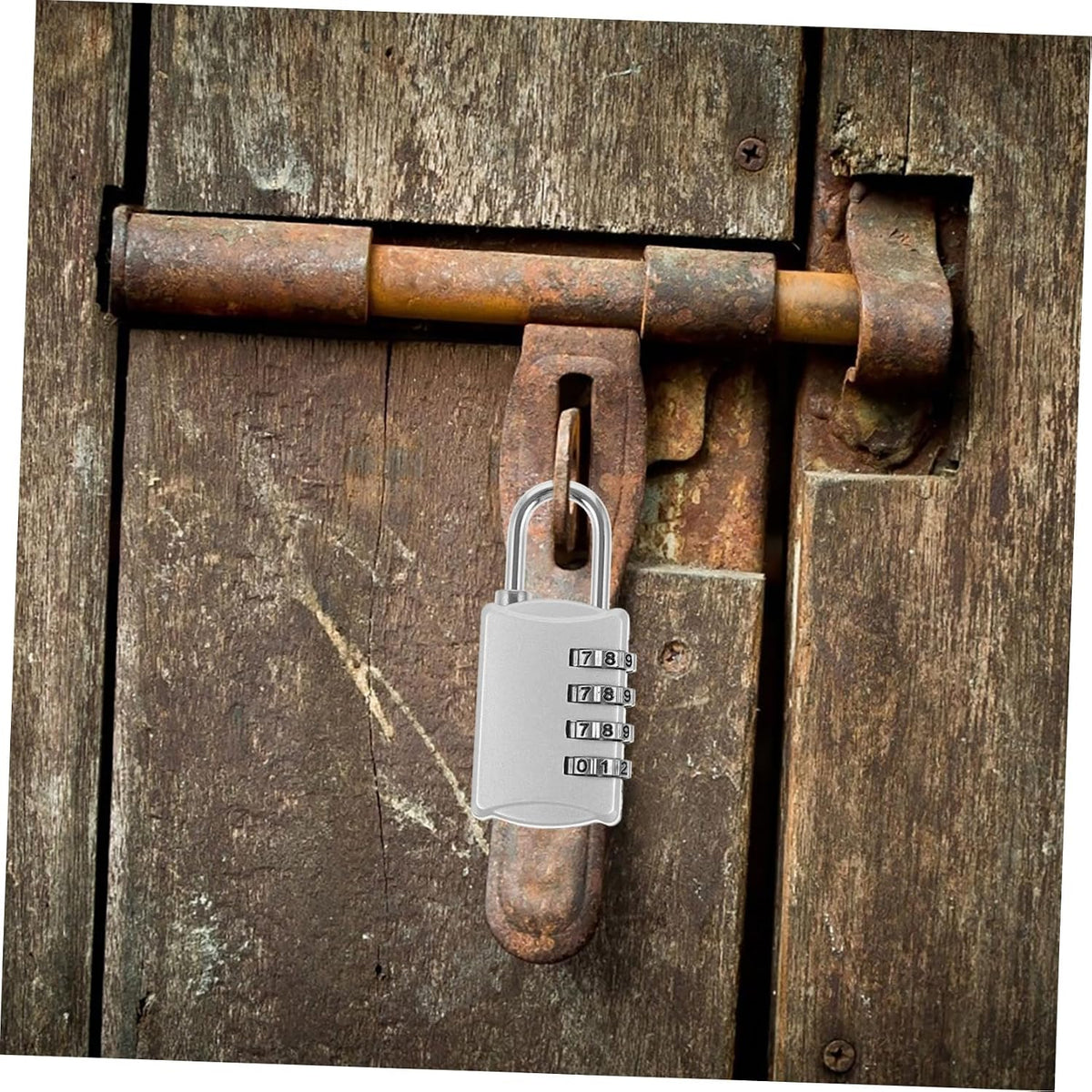Veemoon Digital Code Lock Tactile Button Padlock for Gym Outdoor Luggage Gate Storage - Image 9