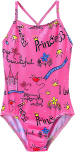 iLover Girls Sparkle One Piece Swimsuits Crossback Swimwear Beach Bathing Suit with Adjustable Strap 4-10 Years - Image 10