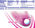 Durable reclosable packaging of Mentos Always White bubble fresh chewing gum