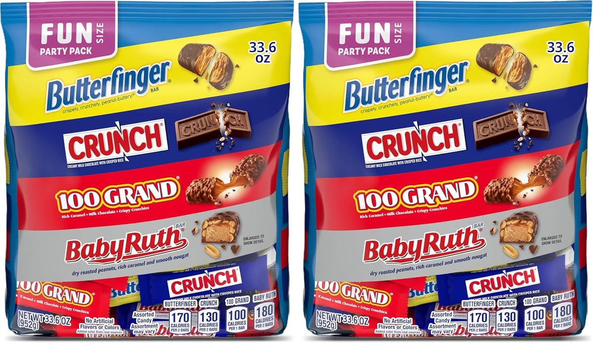 Assorted Butterfinger, Crunch, Baby Ruth, and 100 Grand Fun Size Chocolates, 60 count Party Pack, 37.2 oz - Image 9
