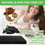 Installing a replacement charcoal filter pad into a cat litter drawer