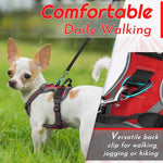 Eagloo small dog harness adjustable neck straps