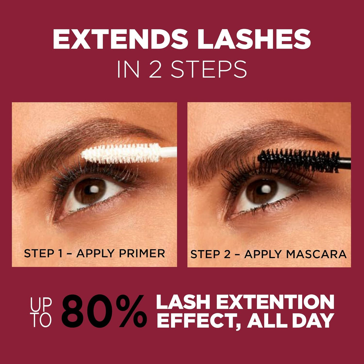 L'Oreal Paris Double Extend Tubing Mascara Blackest Black shade label