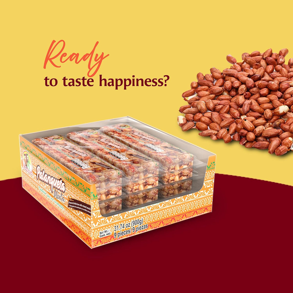 Las Sevillanas Peanut Brittle nutrition facts label view