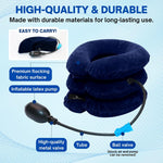 Inflatable Neck Traction Device - Cervical Traction Device & Adjustable Neck Stretcher & Support Brace, Cervical Pillow for Pain Relief, Neck Decompression Pillow Home Use - Blue - Image 9