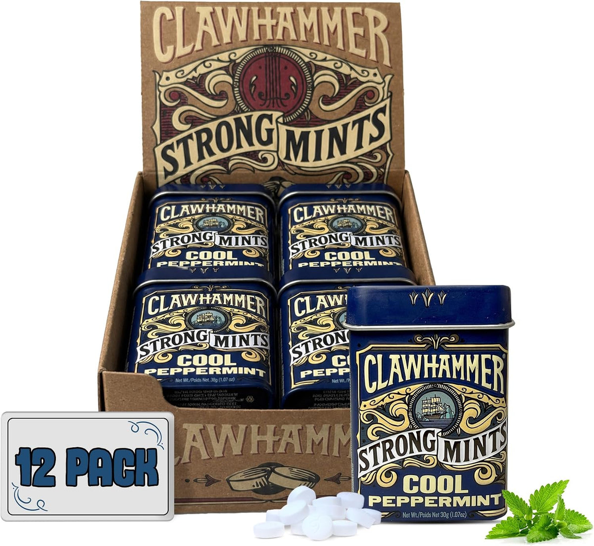 Clawhammer hot cinnamon mints for breath freshness