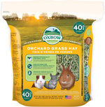 Oxbow Orchard Grass Hay 40 Ounce bag front view premium small pet food