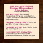 Wellness CORE Small Breed Mini Meals Shredded in Gravy Adult Wet Dog Food, Grain Free, Natural, Chicken and Lamb Entre Recipe, 3 oz, Pack of 12 Pouches - Image 9