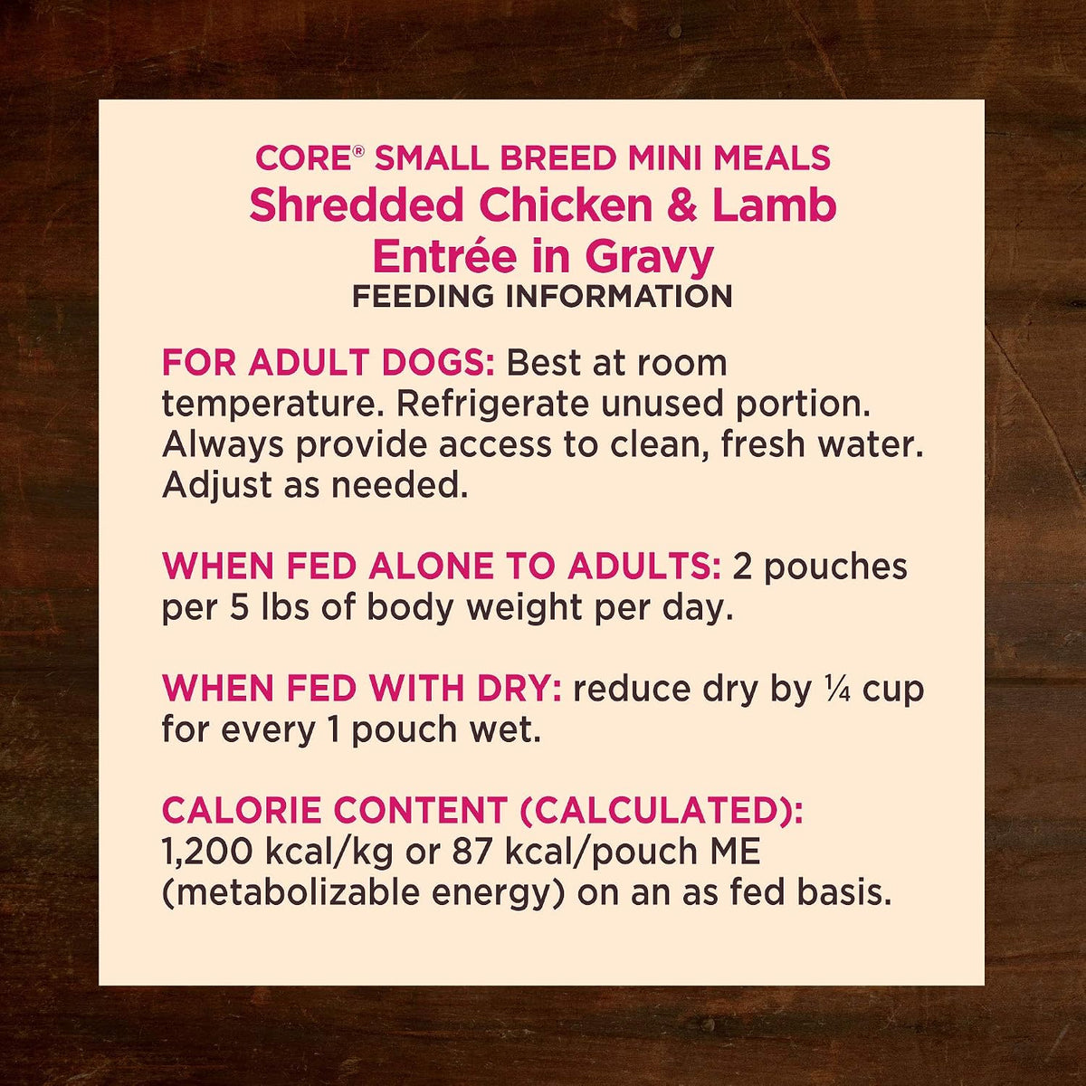 Wellness CORE Small Breed Mini Meals Shredded in Gravy Adult Wet Dog Food, Grain Free, Natural, Chicken and Lamb Entre Recipe, 3 oz, Pack of 12 Pouches - Image 9