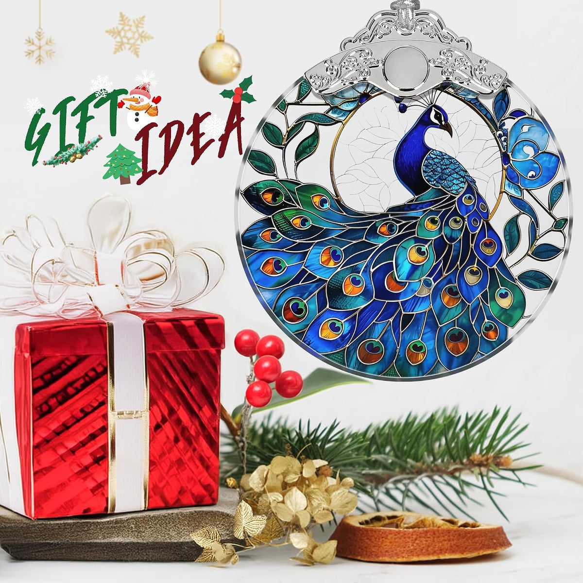 Jocidea holiday ornament catching natural window light