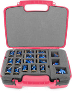 CASEMATIX miniature storage hard shell pink case front view tabletop gaming accessories