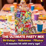 Various textures and flavors of Queen Jax imported candy mix