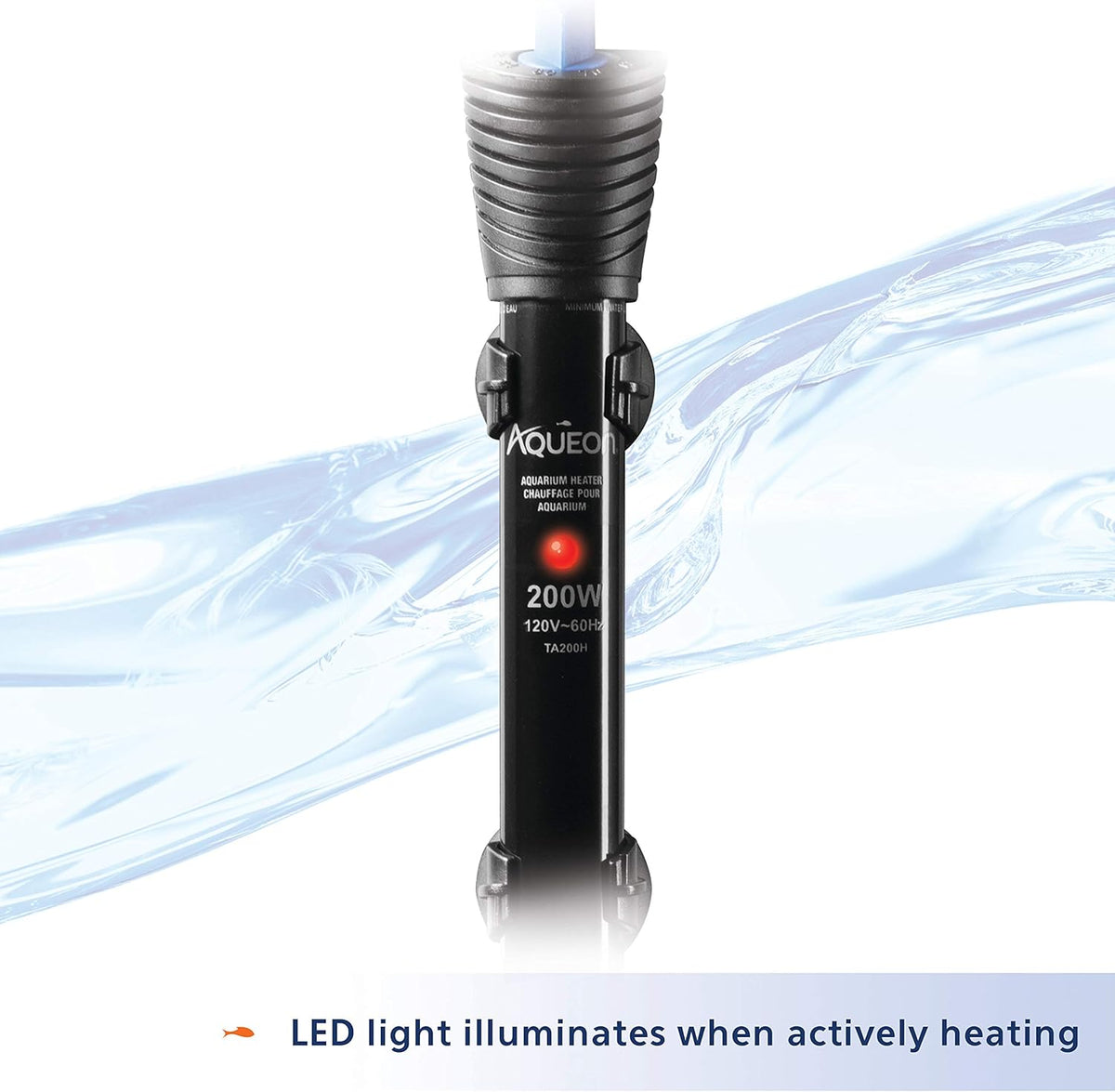 Aqueon 200 watt aquarium water heater indicator light