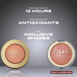 Milani high pigment highlighting and contouring face blush palette angle