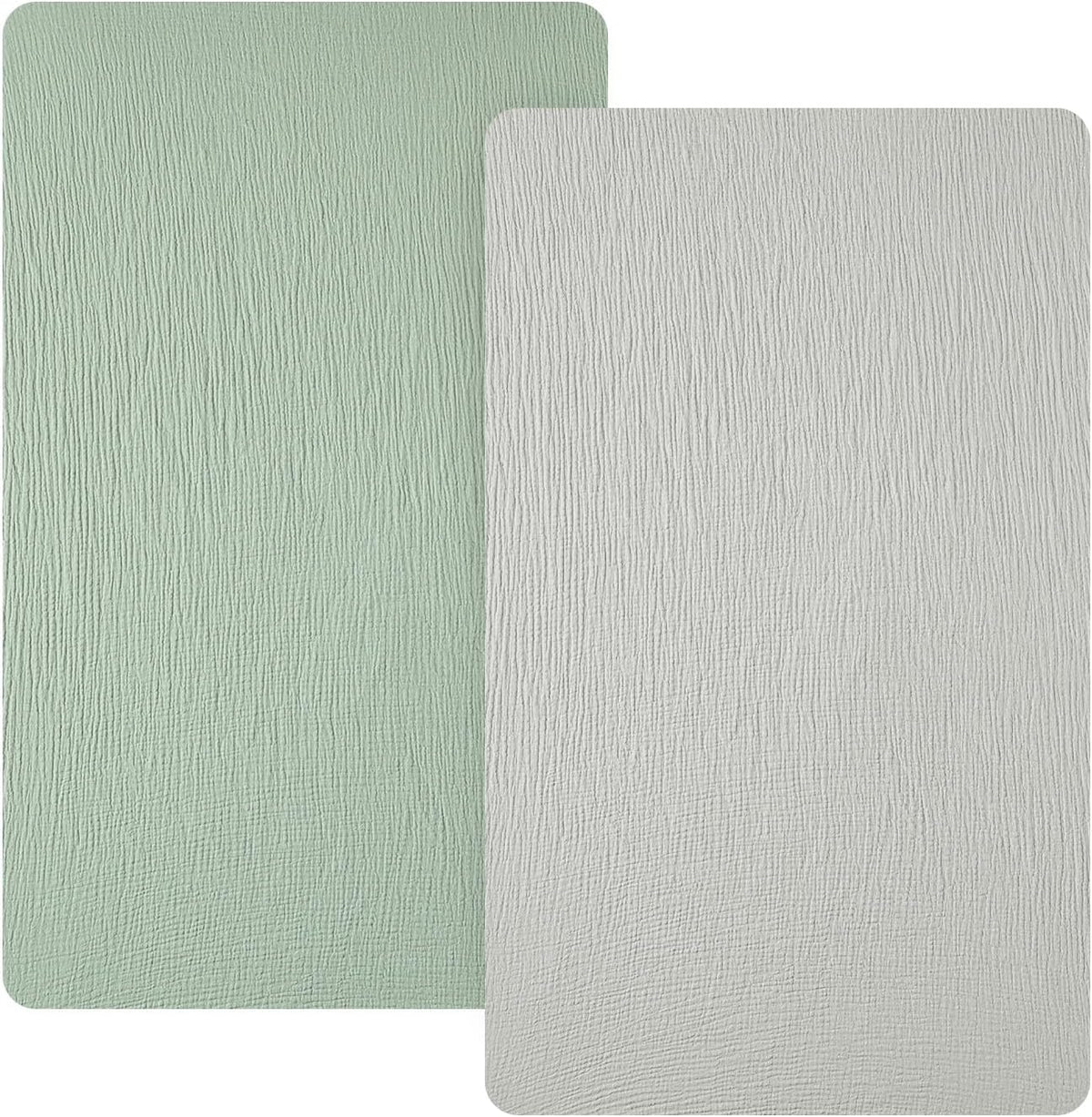 David's Kids muslin mini crib sheets set front view