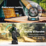 CONBOLA Portable Fan Rechargeable, 25400mAh Cordless Battery Powered Fan with LED Lantern, USB C Battery Operated for Travel Bedroom Home Camping Tent Office Beach Desk Fishing Table - Image 5