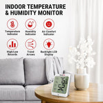 TempPro room temperature and humidity monitor display screen