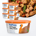 PetPlate Tail Waggin Turkey Entree 12 ounce cup front view